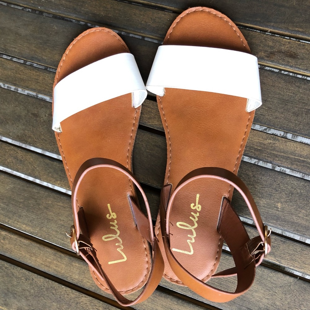 Strappy open toe flat sandals